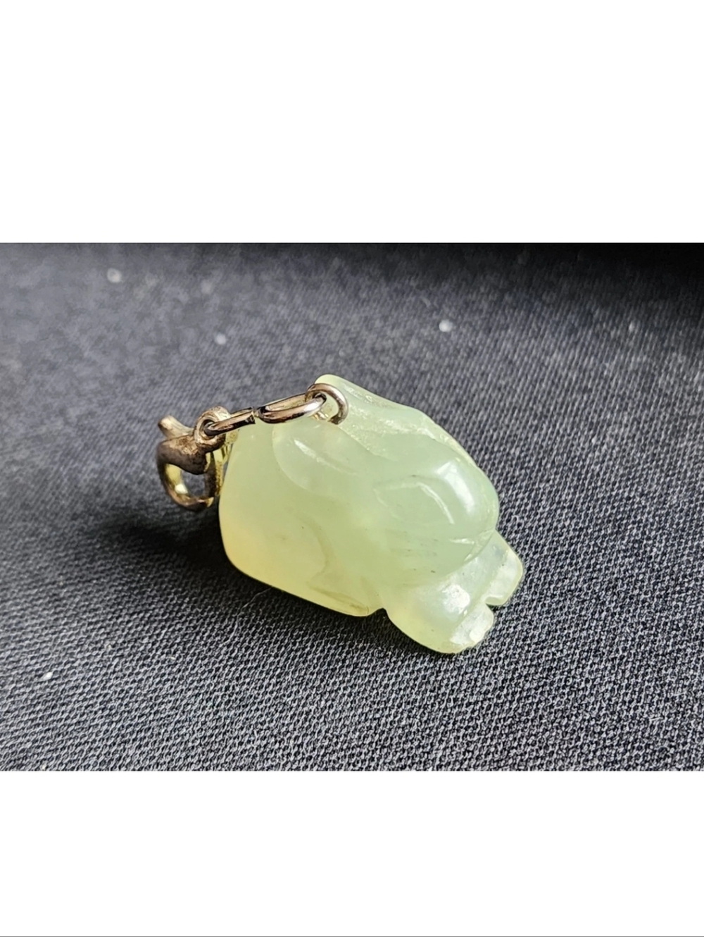 Green Jade Frog Charm Pendant - Women Accessories